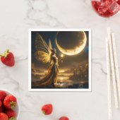 Serviette En Papier Imaginaire mûre Lune Space Lake (En situation)