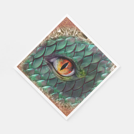 Serviette En Papier Imaginaire mythique des yeux de dragon (Coin)