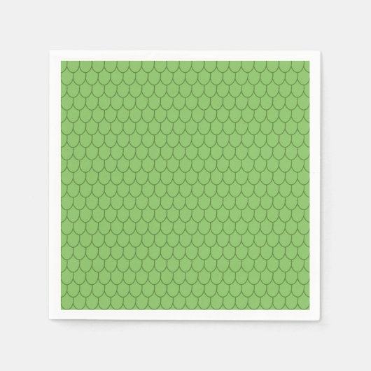 Serviette En Papier IMAGINAIRE PARTY, GREEN DRAGON SCALES MOTIF Nouvea (Devant)