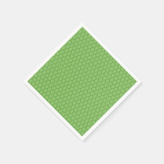 Serviette En Papier IMAGINAIRE PARTY, GREEN DRAGON SCALES MOTIF Nouvea (Coin)