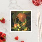 Serviette En Papier Imaginaire Plante Abstrait rouille verte Brown fra (En situation)