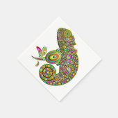 Serviette En Papier Imaginaire psychédélique de Chameleon (Coin)