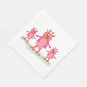 Serviette En Papier Imaginaire rose mignon Créatures Aliens lunaires (Coin)