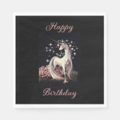 Serviette En Papier Imaginaire Unicorn anniversaire (Devant)