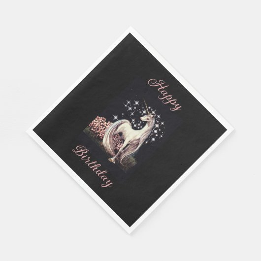 Serviette En Papier Imaginaire Unicorn anniversaire (Coin)