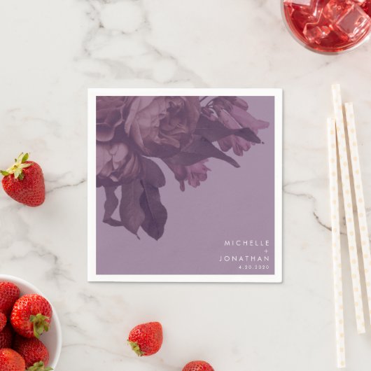 Serviette En Papier Imaginaire violet Mariage de table serviettes (En situation)