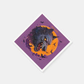 Serviette En Papier Imaginaire Werewolf Moon Halloween (Coin)