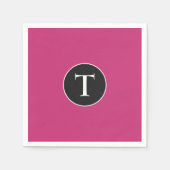 Serviette En Papier Imital rose et blanc (Devant)