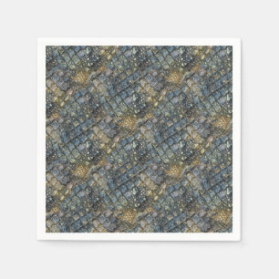 Serviette En Papier Imitation peau de crocodile. Poster de animal.