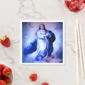 Serviette En Papier Immaculé bleu Conception (En situation)