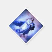 Serviette En Papier Immaculé bleu Conception (Coin)