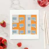 Serviette En Papier Immeuble moderne avec climatiseurs (En situation)