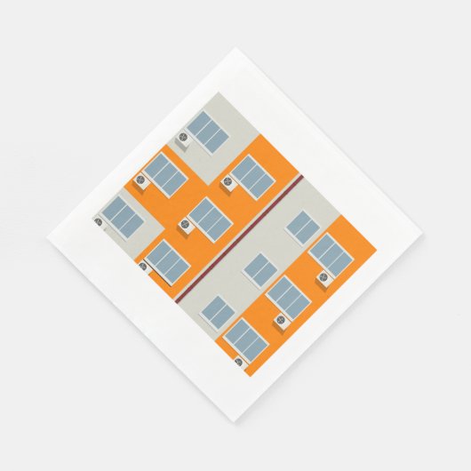 Serviette En Papier Immeuble moderne avec climatiseurs (Coin)