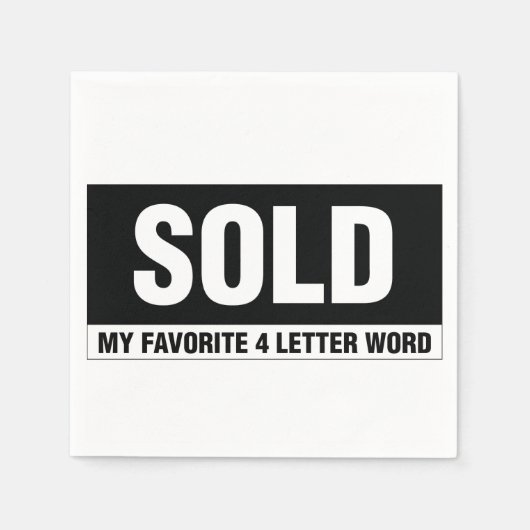 Serviette En Papier Immobilier Blanc Standard Cocktail Papier à cockta (Devant)