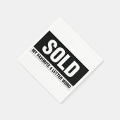 Serviette En Papier Immobilier Blanc Standard Cocktail Papier à cockta (Coin)