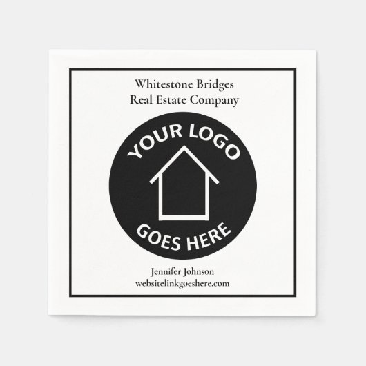 Serviette En Papier Immobilier Société sur mesure Logo Immo Open House (Devant)