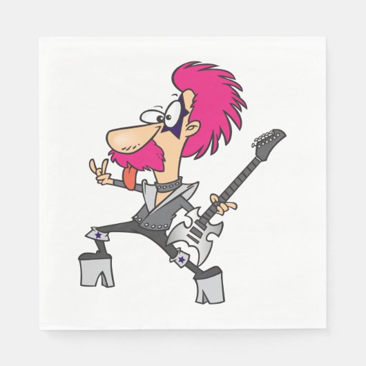 Serviette En Papier Impersonator rock Star Rocker Musician Napkins (Devant)