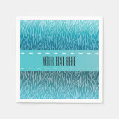 Serviette En Papier Impression Aqua Ombre Zebra (Devant)