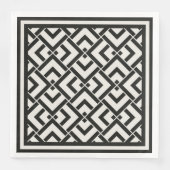 Serviette En Papier Impression art déco monochrome (Devant)