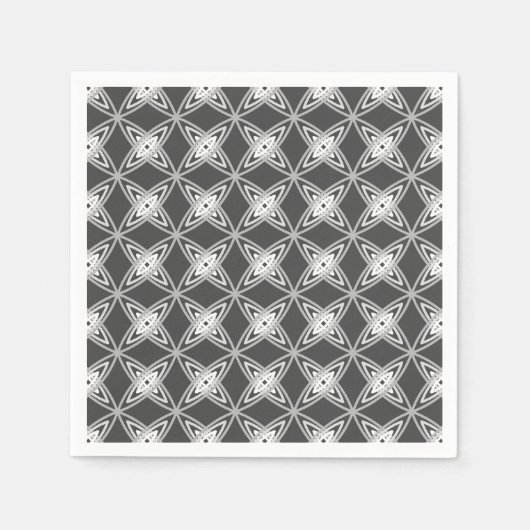 Serviette En Papier Impression atomique moderne du milieu du siècle - (Devant)