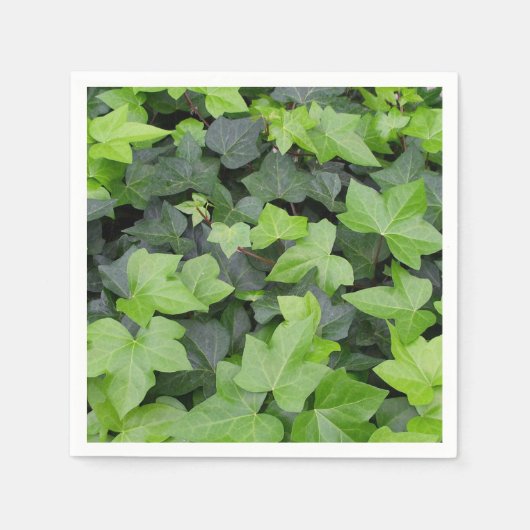 Serviette En Papier Impression botanique verte Ivy (Devant)