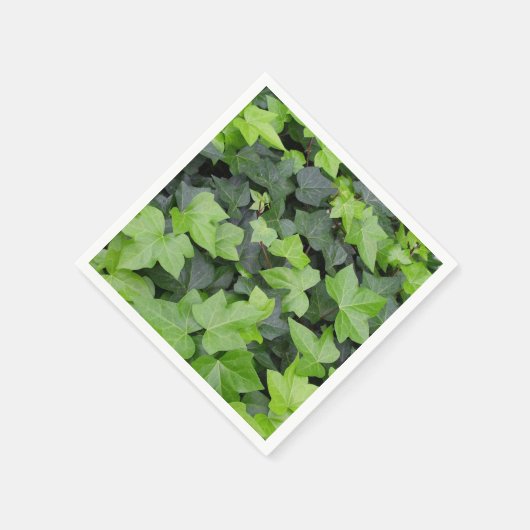 Serviette En Papier Impression botanique verte Ivy (Coin)