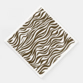 Serviette En Papier Impression Brown de la peau Zebra (Coin)