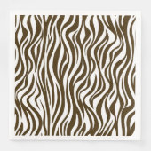 Serviette En Papier Impression Brown de la peau Zebra (Devant)