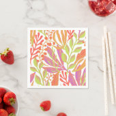 Serviette En Papier Impression couleur vive (En situation)