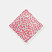 Serviette En Papier Impression dalmate rose et blanc (Coin)