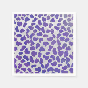 Serviette En Papier Impression dalmate violet et blanche