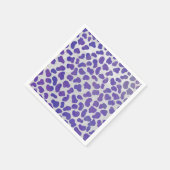 Serviette En Papier Impression dalmate violet et blanche (Coin)