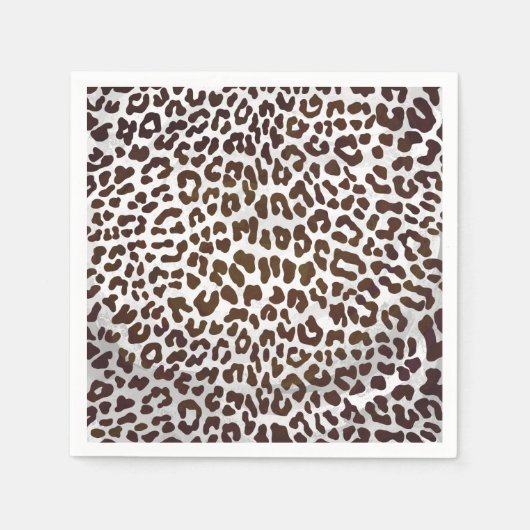 Serviette En Papier Impression de chocolat léopard (Devant)