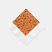 Serviette En Papier impression de cookie sur orange (Coin)