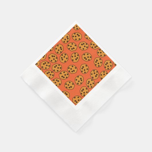 Serviette En Papier impression de cookie sur orange (Coin)