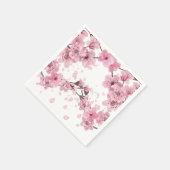 Serviette En Papier Impression de fleurs de cerisier (Coin)