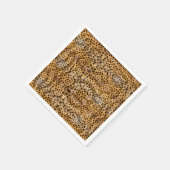 Serviette En Papier Impression de fourrure de guépard exotique tendanc (Coin)