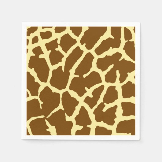 Serviette En Papier Impression de girafe (Devant)
