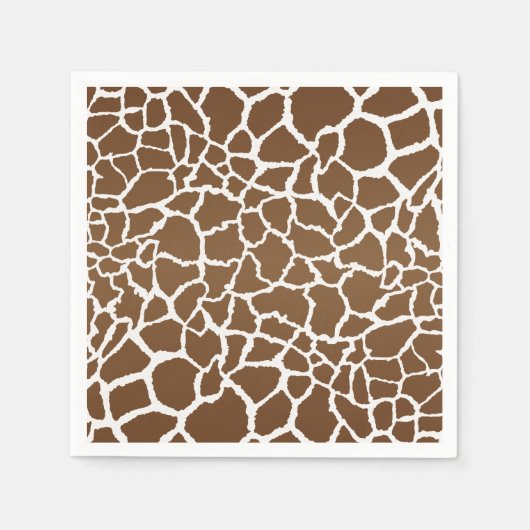 Serviette En Papier Impression de girafe (Devant)