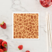 Serviette En Papier Impression de girafe à l'aquarelle (En situation)