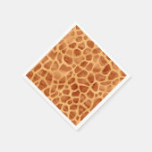 Serviette En Papier Impression de girafe à l'aquarelle (Coin)