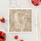 Serviette En Papier Impression de girafe en or (En situation)