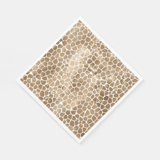 Serviette En Papier Impression de girafe en or (Coin)