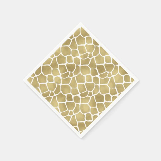 Serviette En Papier Impression de girafe or (Coin)