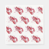 Serviette En Papier Impression de homard (Devant)