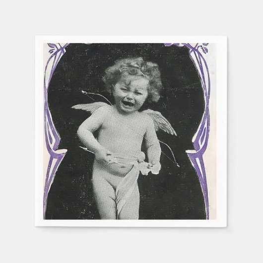 Serviette En Papier Impression de l'ange triste Cherub (Devant)