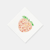 Serviette En Papier Impression de points de pêche (Coin)