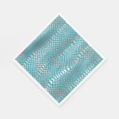 Serviette En Papier Impression de serpent d'argent bleu turquoise (Coin)