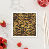Serviette En Papier Impression de tigre côté sauvage (En situation)