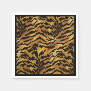 Serviette En Papier Impression de tigre côté sauvage